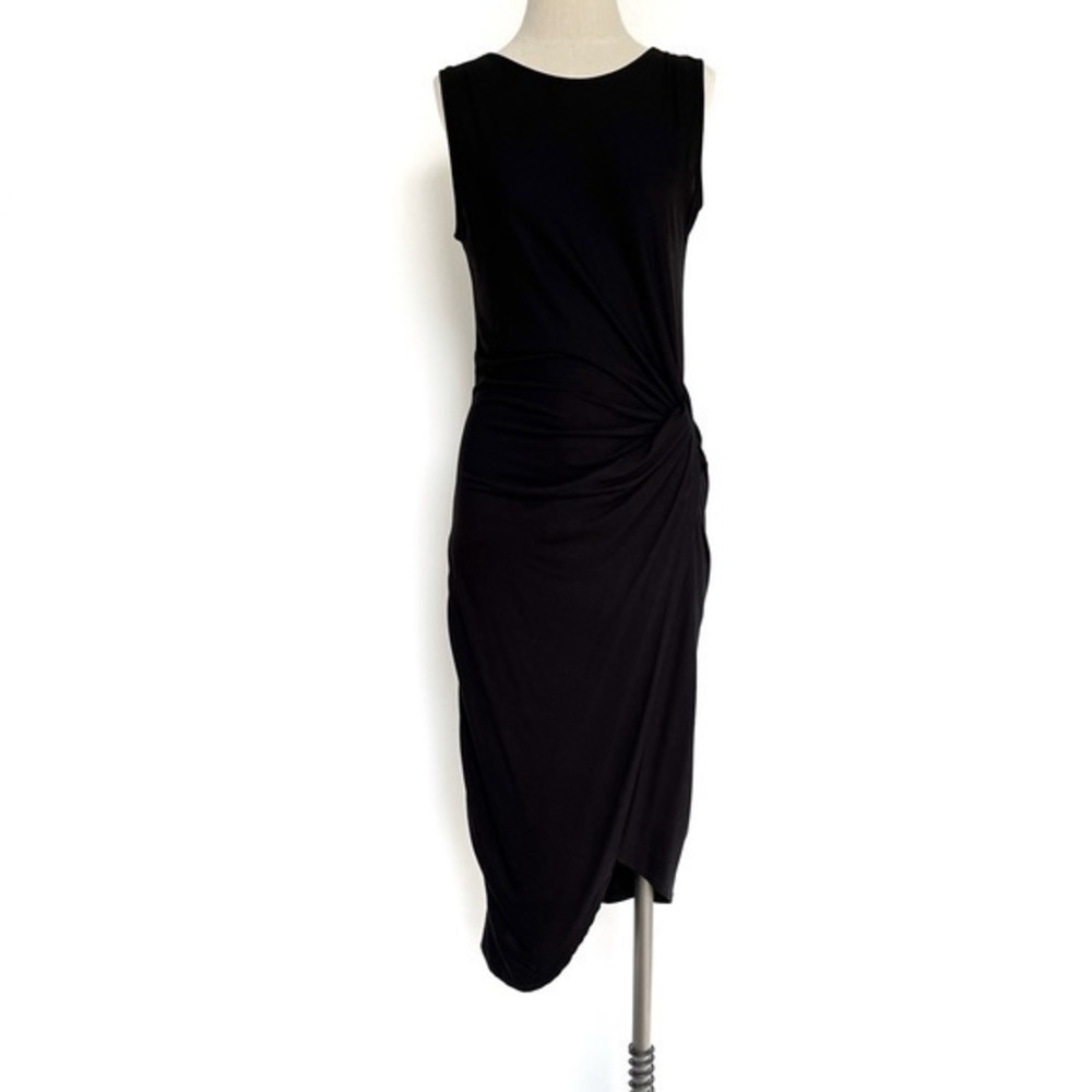 Stella Luce Black Midi Length Asymmetrical Tank Dress Size Medium